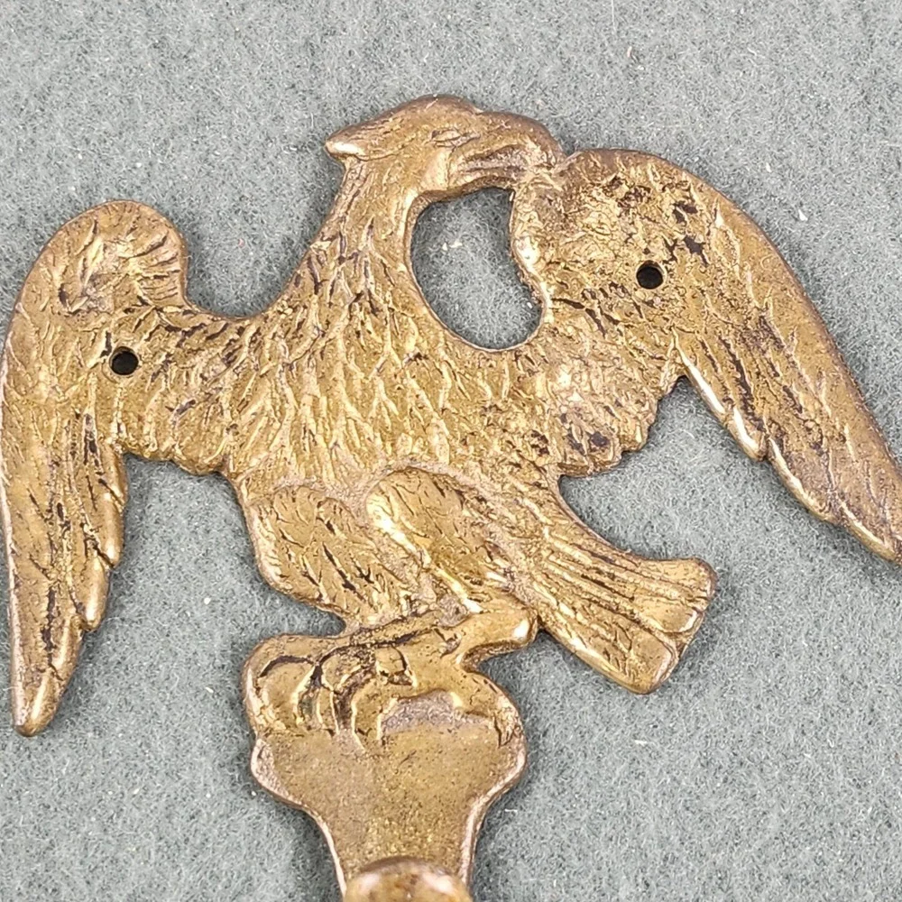 Vintage Solid Brass Eagle Wall‎ Mount Coat Hat Hook